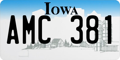 IA license plate AMC381