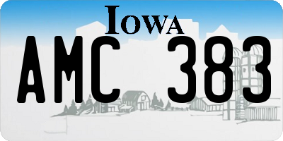 IA license plate AMC383