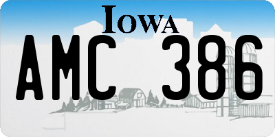 IA license plate AMC386