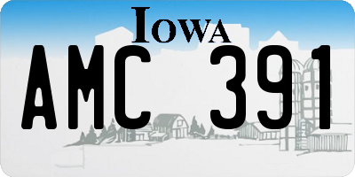 IA license plate AMC391