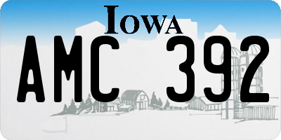 IA license plate AMC392