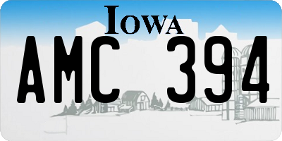 IA license plate AMC394
