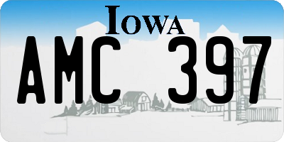 IA license plate AMC397
