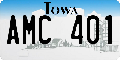 IA license plate AMC401