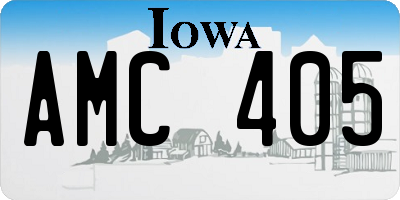 IA license plate AMC405