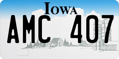 IA license plate AMC407