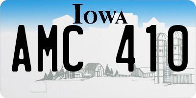 IA license plate AMC410