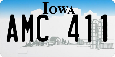 IA license plate AMC411