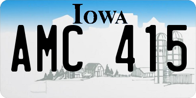 IA license plate AMC415