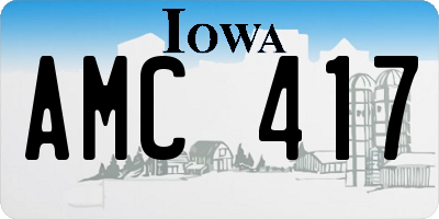IA license plate AMC417