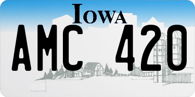 IA license plate AMC420