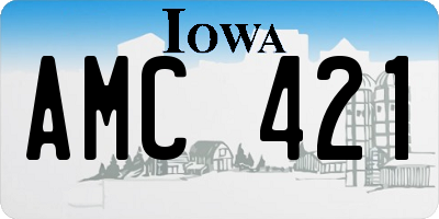 IA license plate AMC421