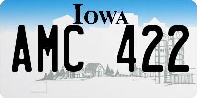 IA license plate AMC422