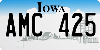 IA license plate AMC425