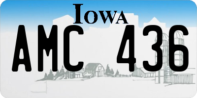 IA license plate AMC436