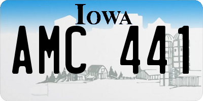 IA license plate AMC441