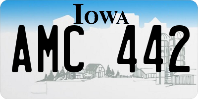 IA license plate AMC442