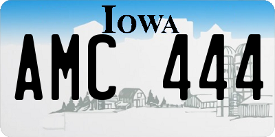 IA license plate AMC444