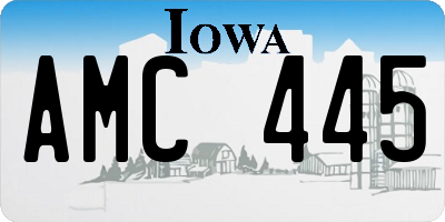IA license plate AMC445