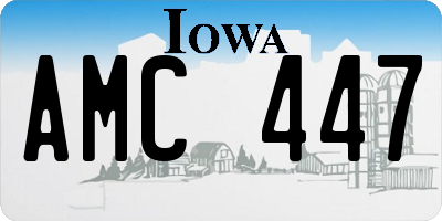 IA license plate AMC447