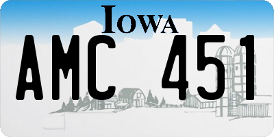 IA license plate AMC451