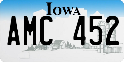IA license plate AMC452