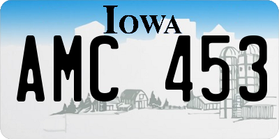 IA license plate AMC453