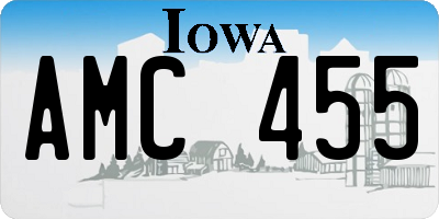 IA license plate AMC455
