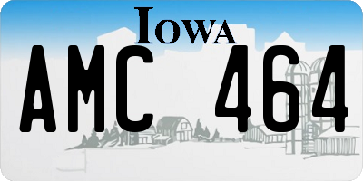 IA license plate AMC464