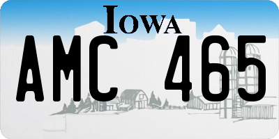 IA license plate AMC465