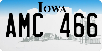 IA license plate AMC466