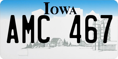 IA license plate AMC467