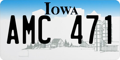 IA license plate AMC471