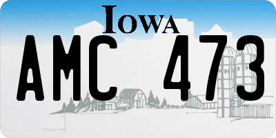 IA license plate AMC473