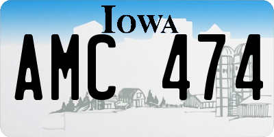 IA license plate AMC474