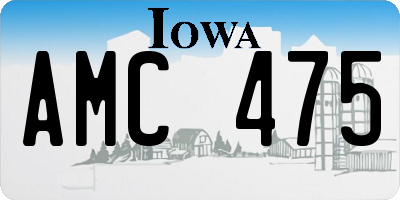 IA license plate AMC475