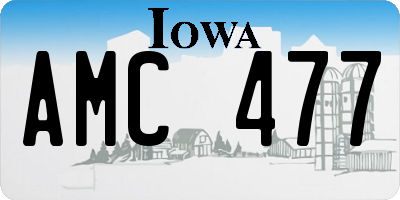 IA license plate AMC477