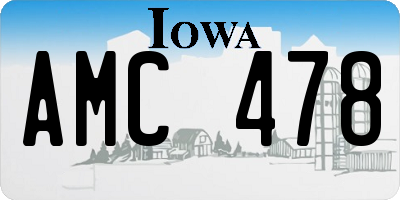 IA license plate AMC478