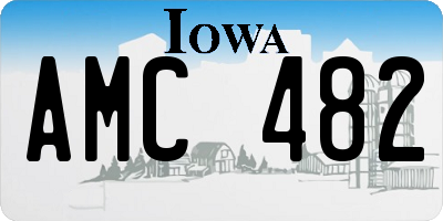 IA license plate AMC482