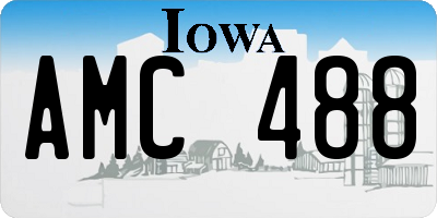 IA license plate AMC488