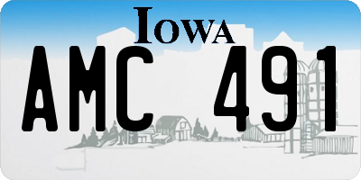 IA license plate AMC491