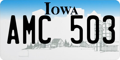 IA license plate AMC503