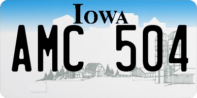 IA license plate AMC504