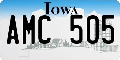 IA license plate AMC505