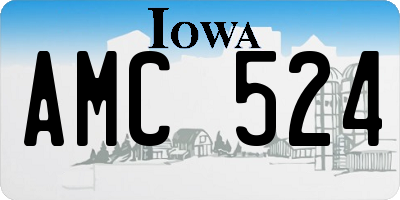 IA license plate AMC524