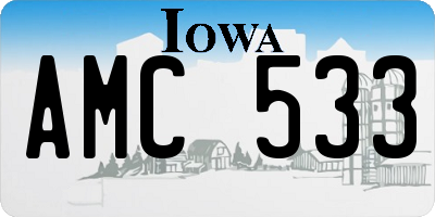 IA license plate AMC533
