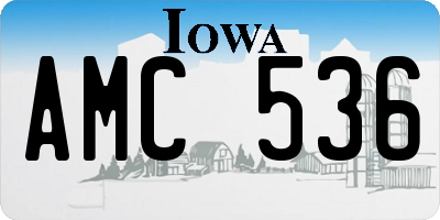IA license plate AMC536