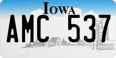 IA license plate AMC537