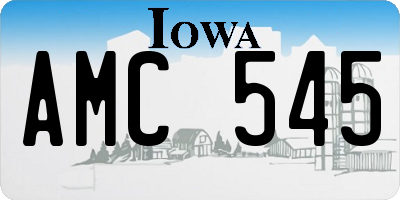 IA license plate AMC545
