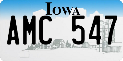 IA license plate AMC547